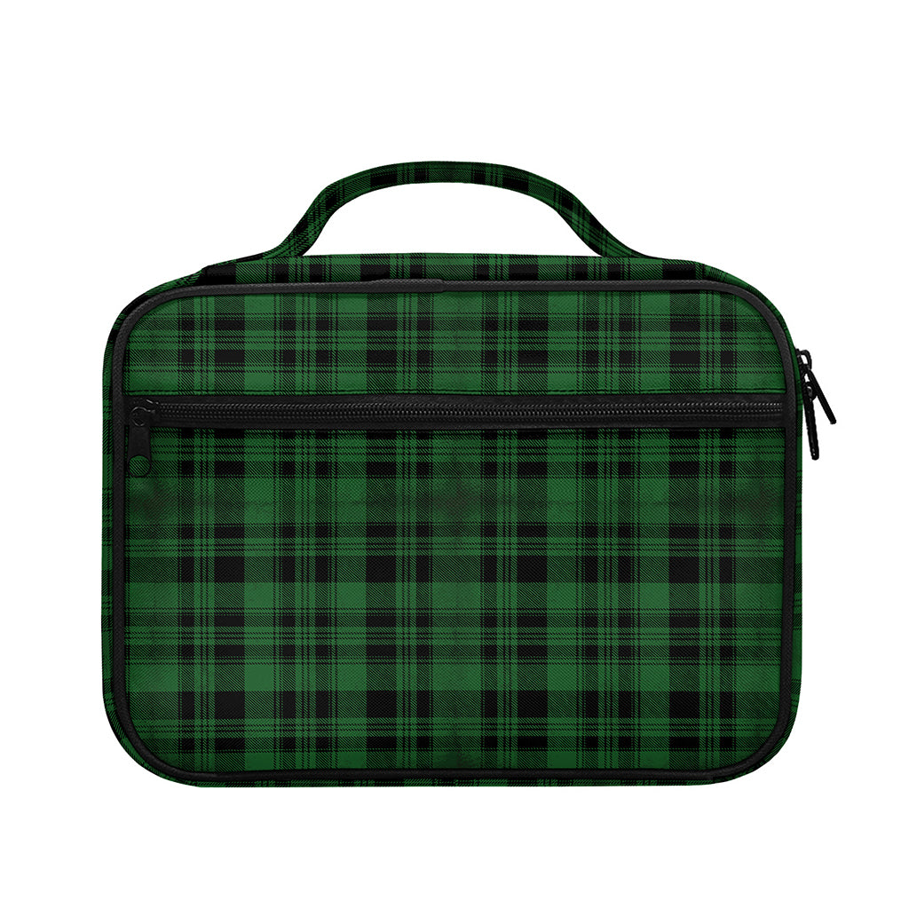 Green And Black Tartan Pattern Print Briefcase Bible Bag