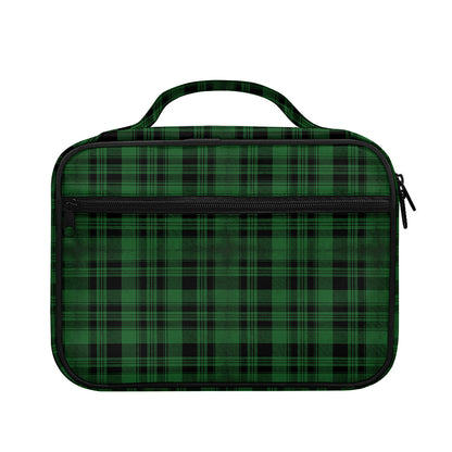 Green And Black Tartan Pattern Print Briefcase Bible Bag
