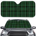 Green And Black Tartan Pattern Print Car Windshield Sun Shade