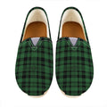 Green And Black Tartan Pattern Print Casual Shoes