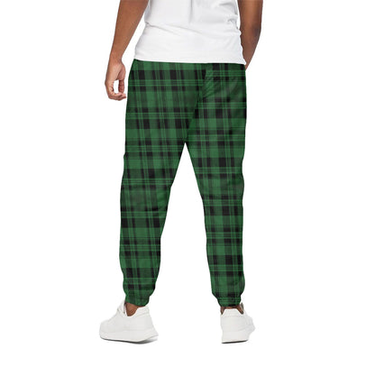 Green And Black Tartan Pattern Print Cotton Pants
