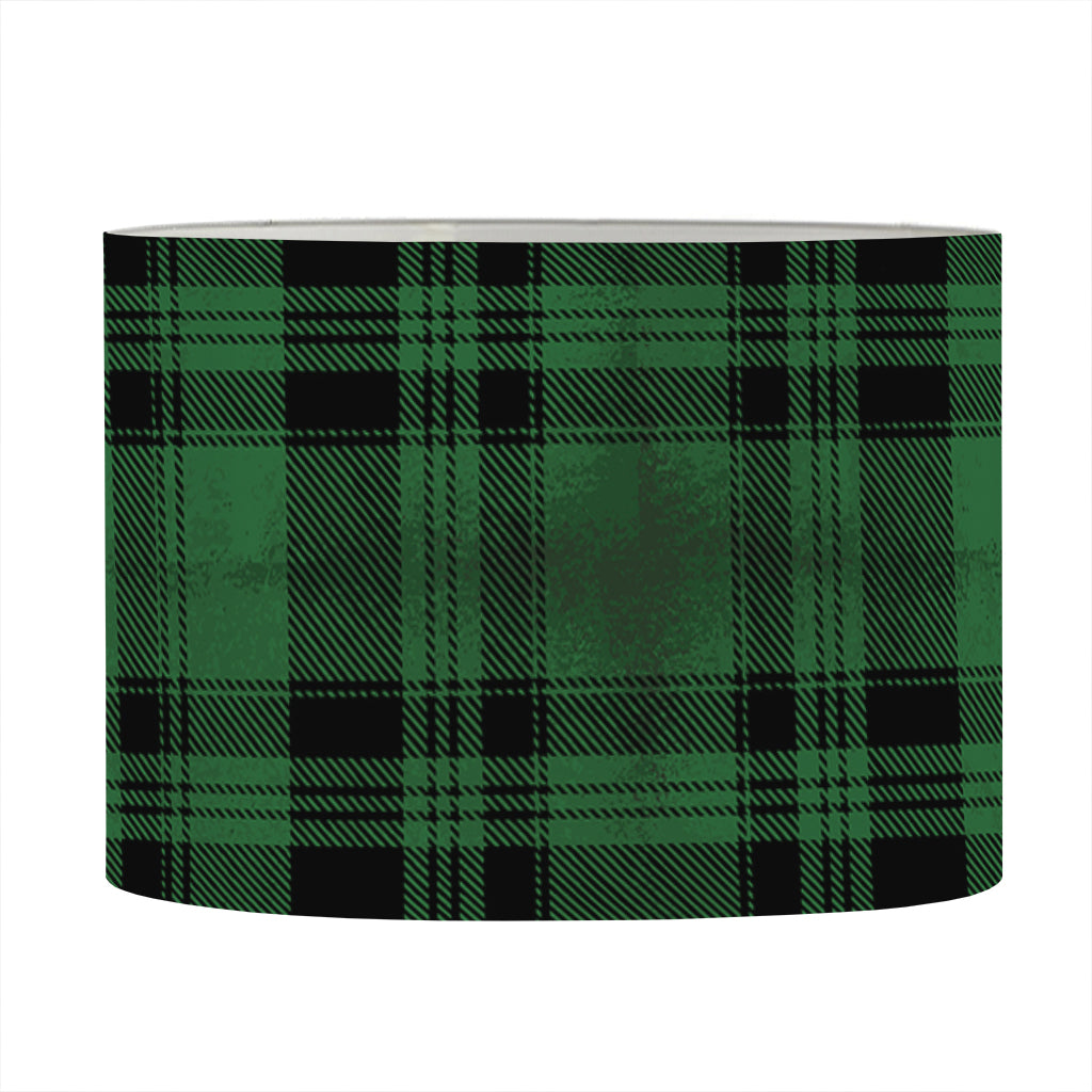 Green And Black Tartan Pattern Print Drum Lamp Shade