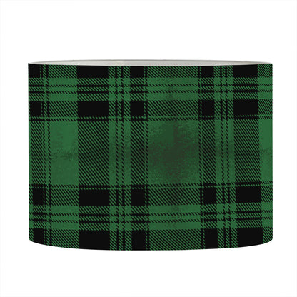 Green And Black Tartan Pattern Print Drum Lamp Shade