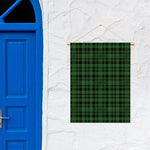 Green And Black Tartan Pattern Print Garden Flag