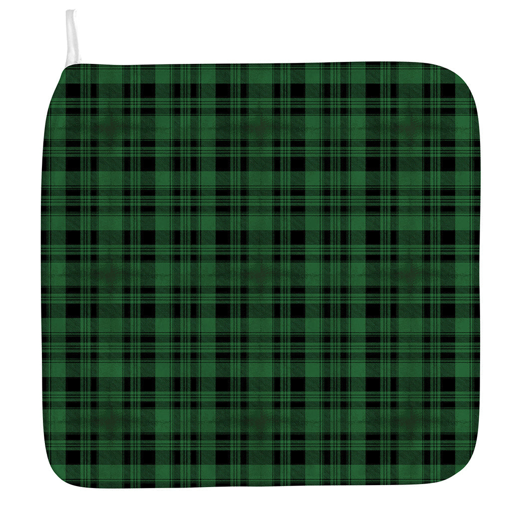 Green And Black Tartan Pattern Print Hand Towel