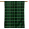 Green And Black Tartan Pattern Print House Flag