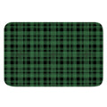 Green And Black Tartan Pattern Print Indoor Door Mat