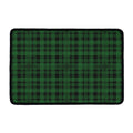 Green And Black Tartan Pattern Print Kitchen Mat