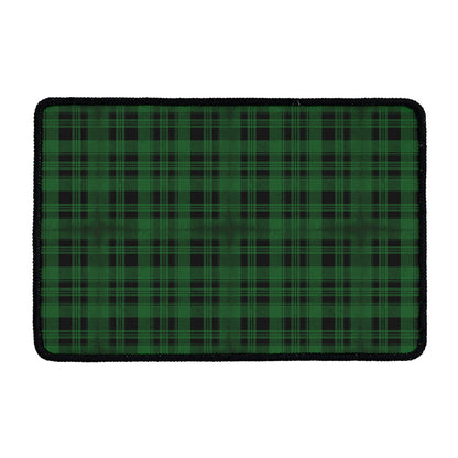 Green And Black Tartan Pattern Print Kitchen Mat
