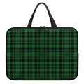 Green And Black Tartan Pattern Print Laptop Sleeve With Handle