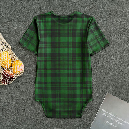 Green And Black Tartan Pattern Print Men's Bodysuit