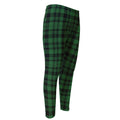 Green And Black Tartan Pattern Print Men's Compression Pants