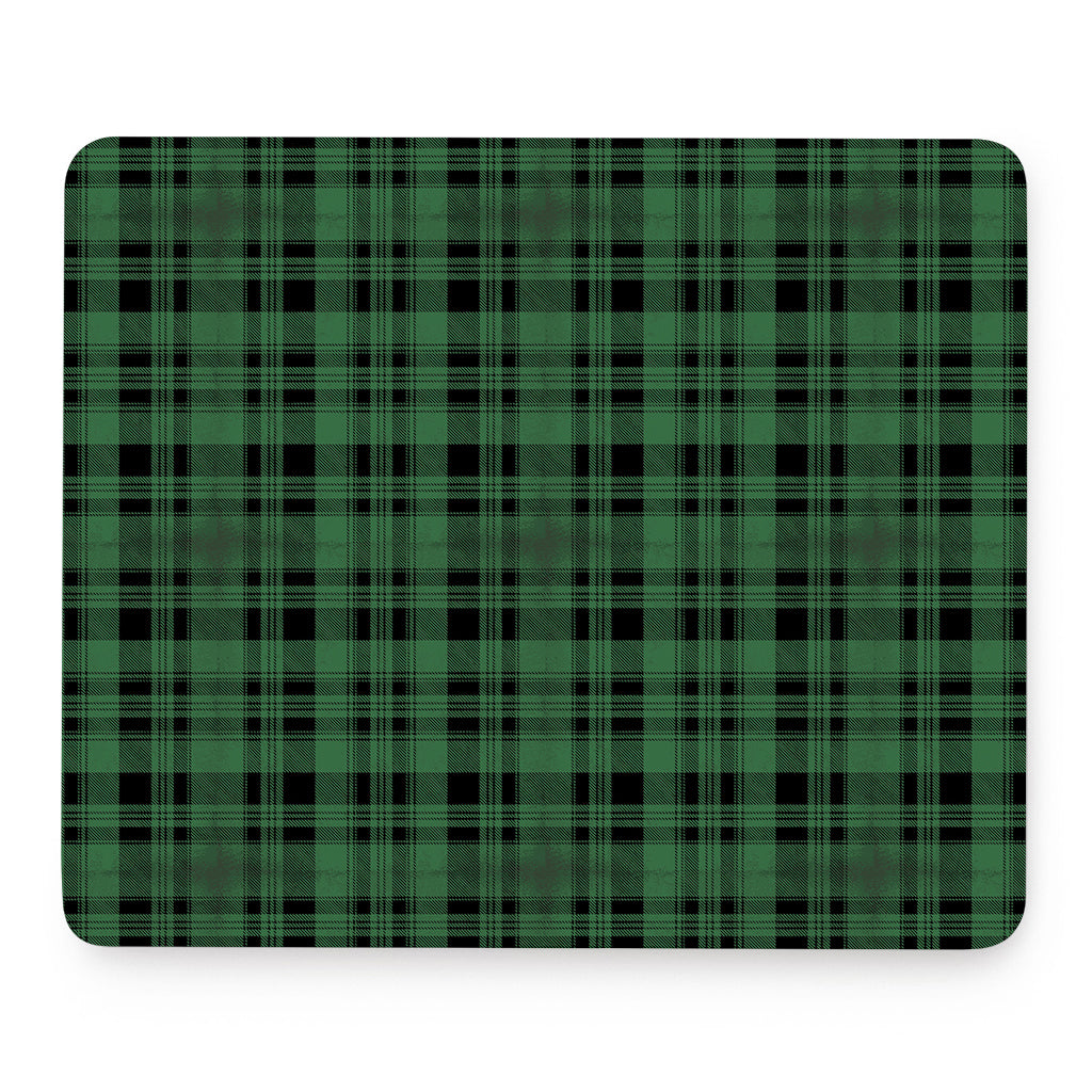 Green And Black Tartan Pattern Print Mouse Pad