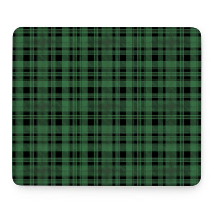 Green And Black Tartan Pattern Print Mouse Pad