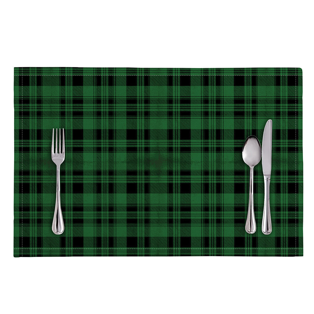 Green And Black Tartan Pattern Print Placemat