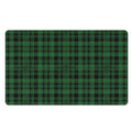 Green And Black Tartan Pattern Print Polyester Doormat