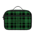 Green And Black Tartan Pattern Print Portable Lunch Bag