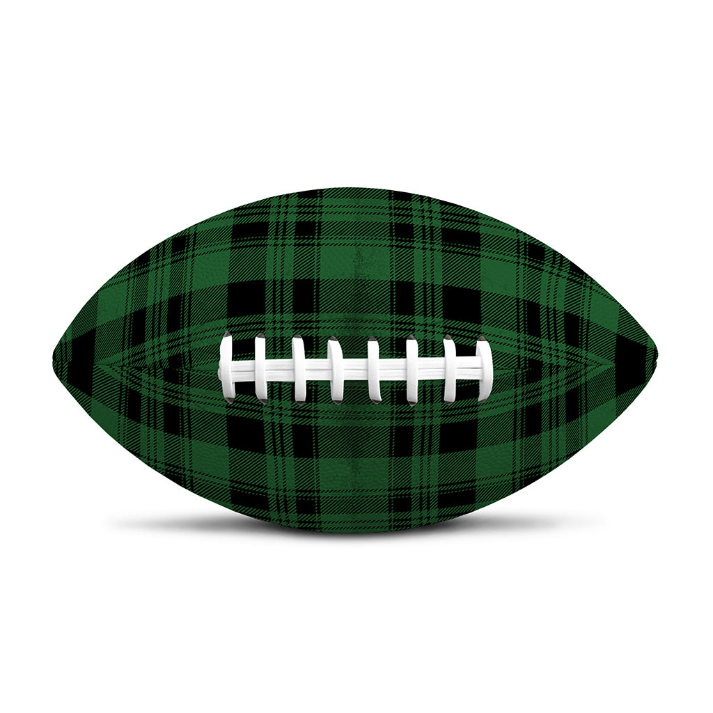 Green And Black Tartan Pattern Print Rugby Ball