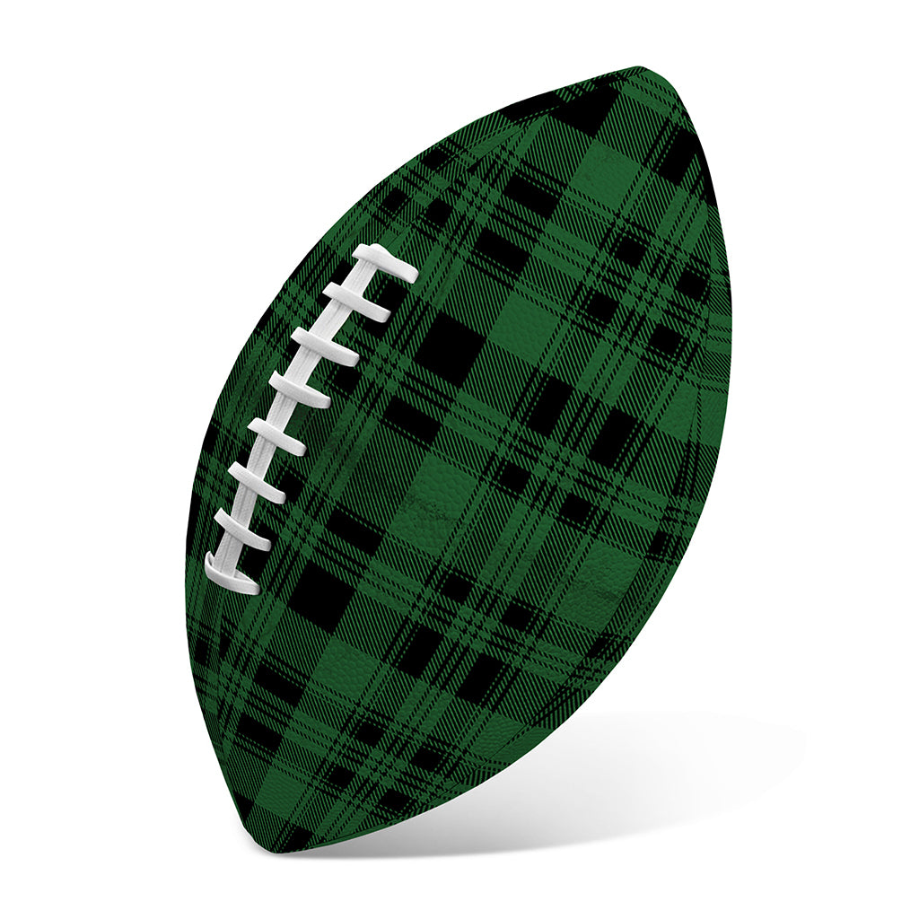 Green And Black Tartan Pattern Print Rugby Ball