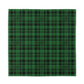 Green And Black Tartan Pattern Print Silk Bandana