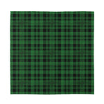 Green And Black Tartan Pattern Print Silk Bandana