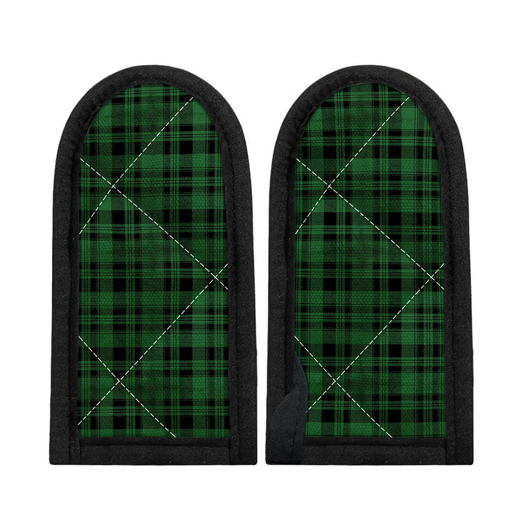 Green And Black Tartan Pattern Print Skillet Handle Cover
