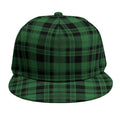 Green And Black Tartan Pattern Print Snapback Cap
