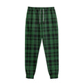 Green And Black Tartan Pattern Print Sweatpants