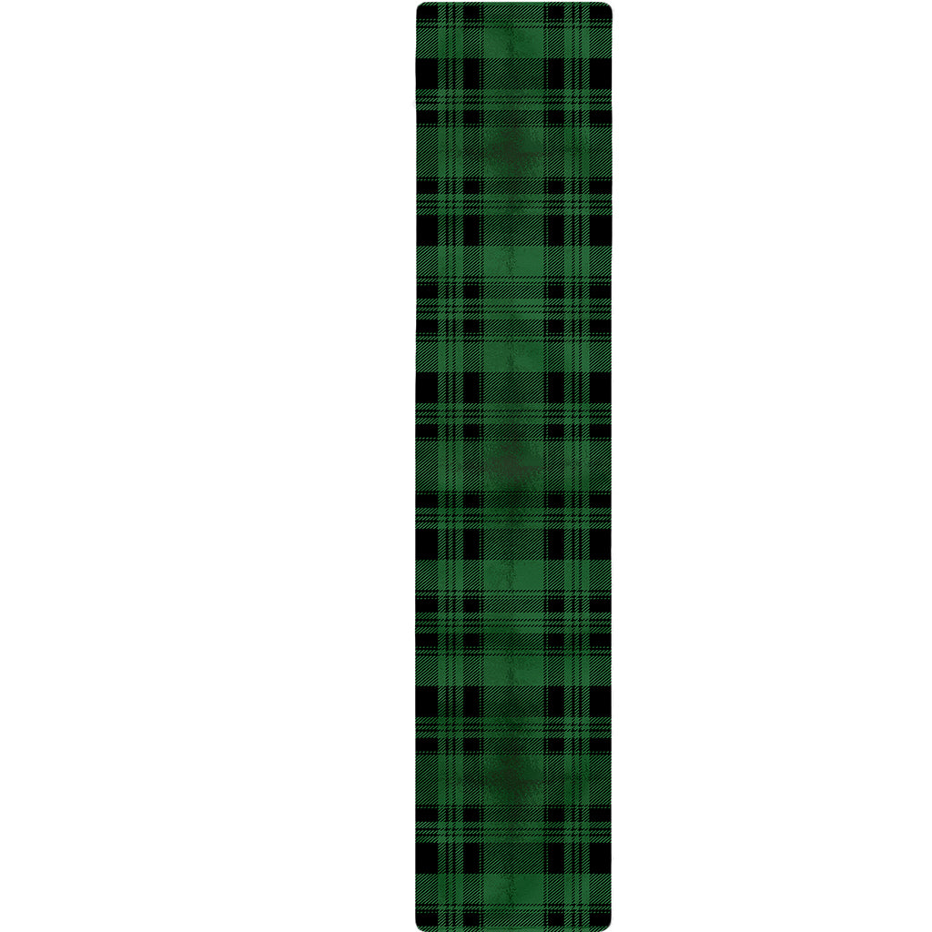 Green And Black Tartan Pattern Print Table Runner