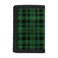 Green And Black Tartan Pattern Print Trifold Wallet