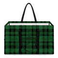 Green And Black Tartan Pattern Print Utility Tote Bag