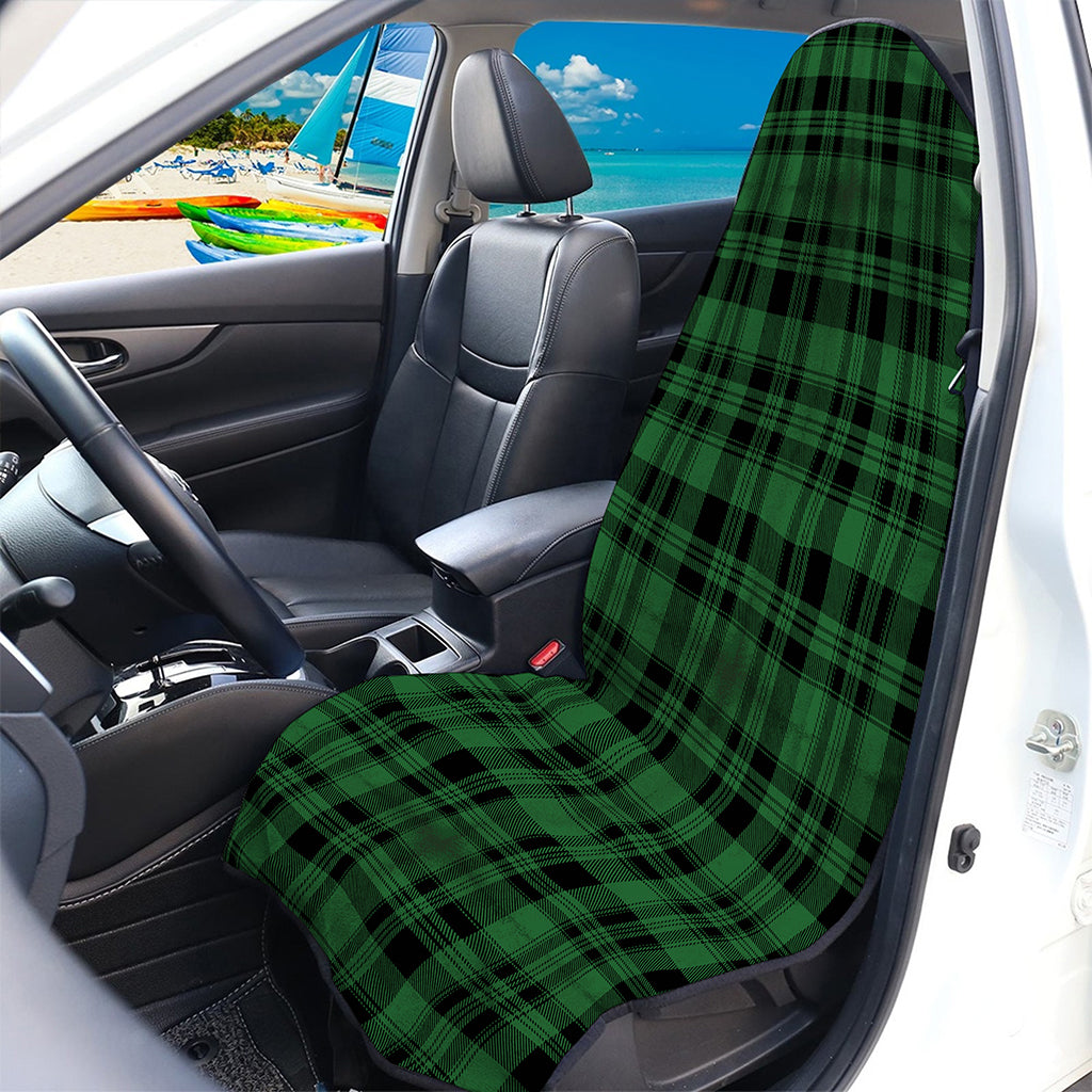 Green And Black Tartan Pattern Print Waterproof Car Seat Cover