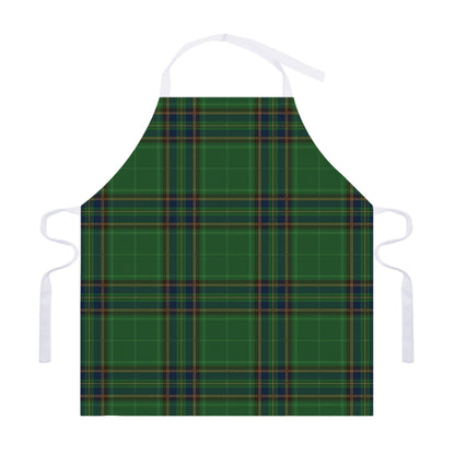 Green And Blue Stewart Tartan Print Adjustable Apron