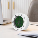 Green And Blue Stewart Tartan Print Alarm Clock