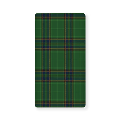 Green And Blue Stewart Tartan Print Baby Crib Sheet