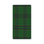 Green And Blue Stewart Tartan Print Baby Crib Sheet