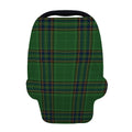 Green And Blue Stewart Tartan Print Baby Seat Cover