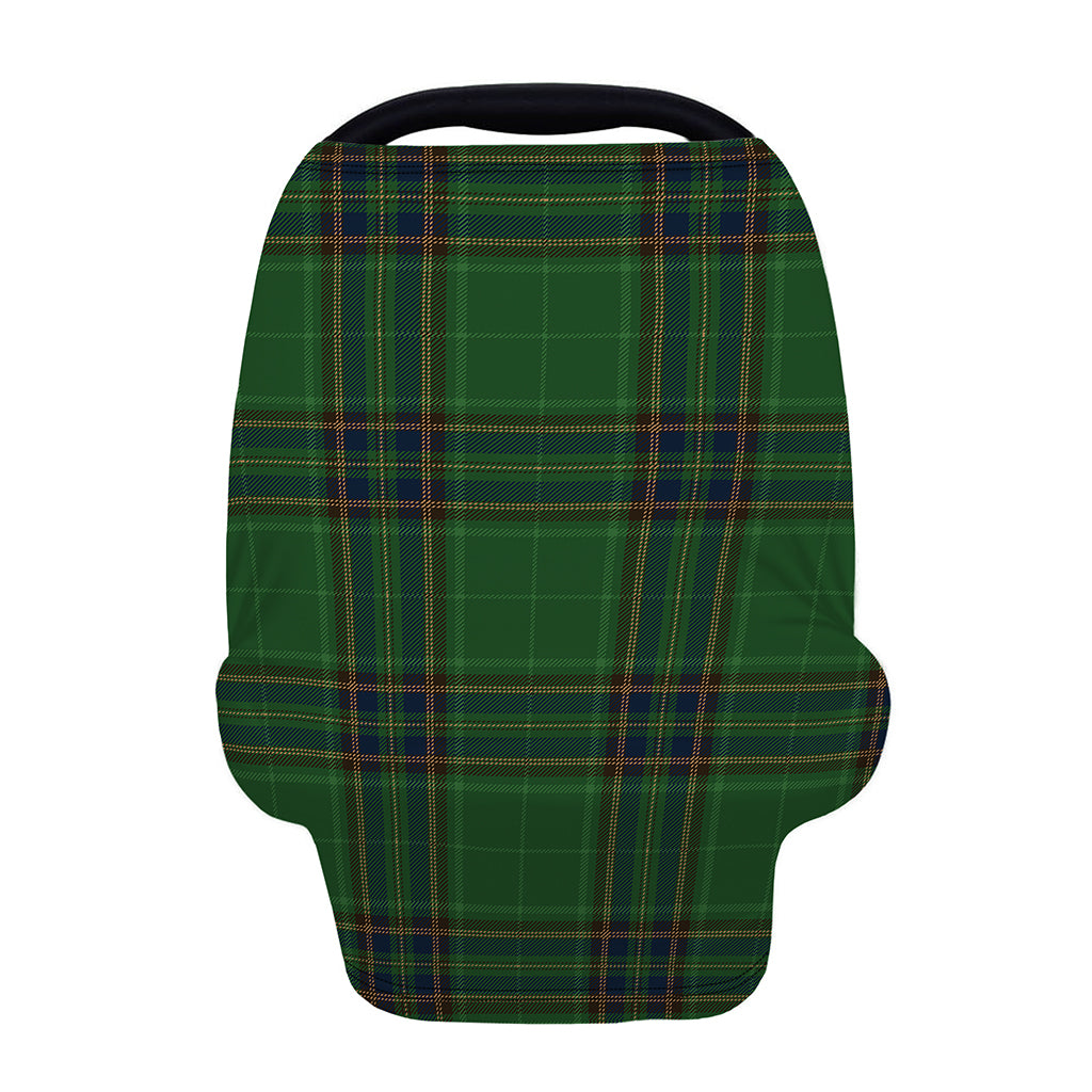 Green And Blue Stewart Tartan Print Baby Seat Cover