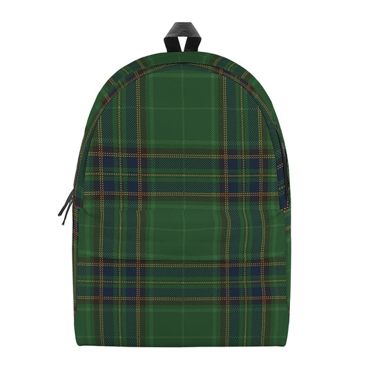 Green And Blue Stewart Tartan Print Backpack