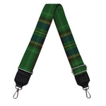 Green And Blue Stewart Tartan Print Bag Strap