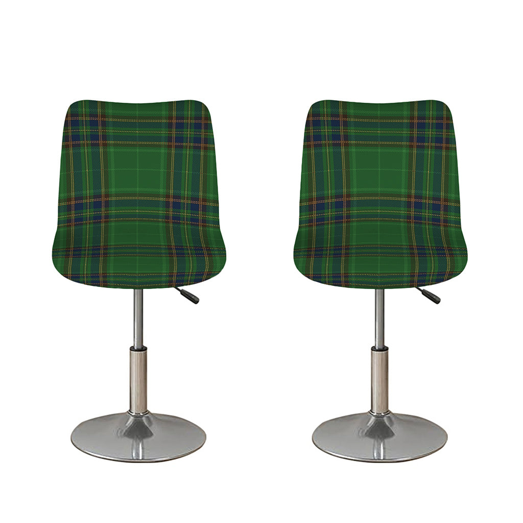 Green And Blue Stewart Tartan Print Bar Stool Covers