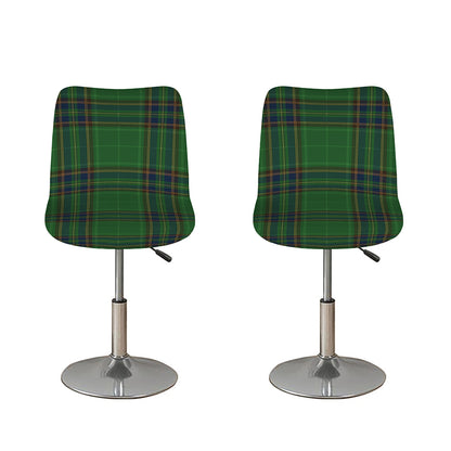 Green And Blue Stewart Tartan Print Bar Stool Covers