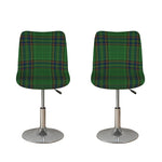 Green And Blue Stewart Tartan Print Bar Stool Covers