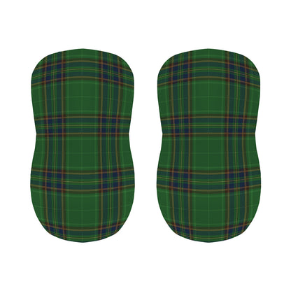 Green And Blue Stewart Tartan Print Bar Stool Covers