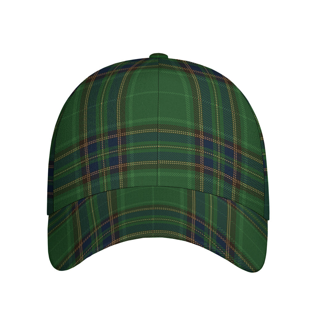 Green And Blue Stewart Tartan Print Baseball Cap