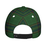 Green And Blue Stewart Tartan Print Baseball Cap