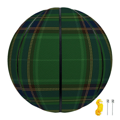 Green And Blue Stewart Tartan Print Basketball