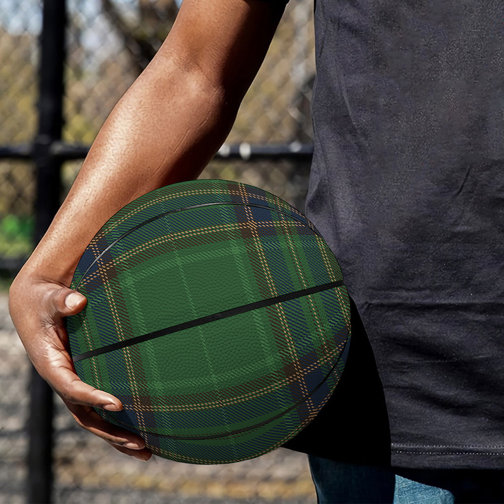 Green And Blue Stewart Tartan Print Basketball