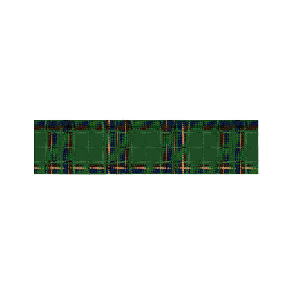 Green And Blue Stewart Tartan Print Bed Runner