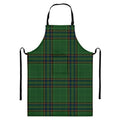 Green And Blue Stewart Tartan Print Bib Apron With Pocket